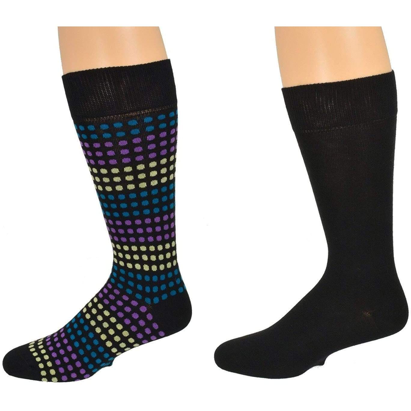 Men's Dressy Casual Socks in Soft, Combed Cotton Crew Multi-Pair Packs - Wear Sierra