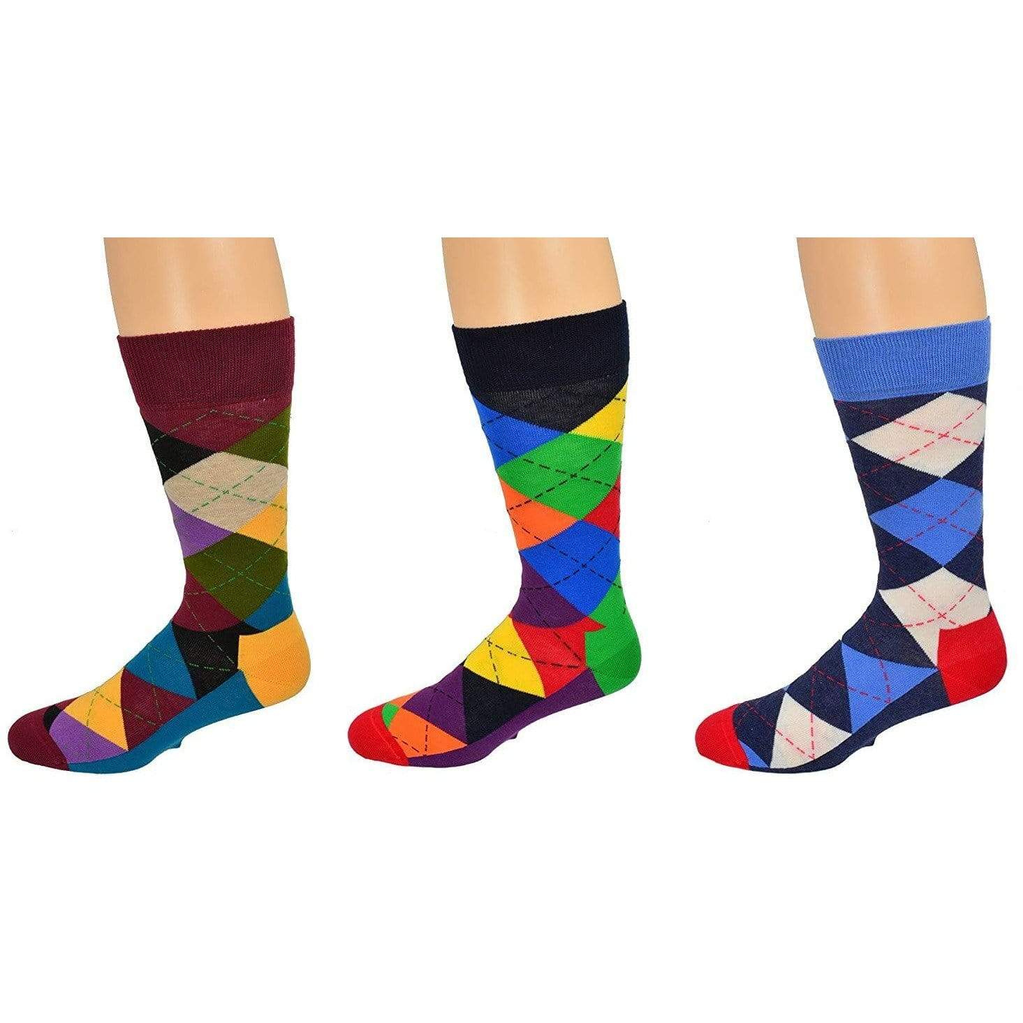 Men's Dressy Casual Socks in Soft, Combed Cotton Crew Multi-Pair Packs - Wear Sierra
