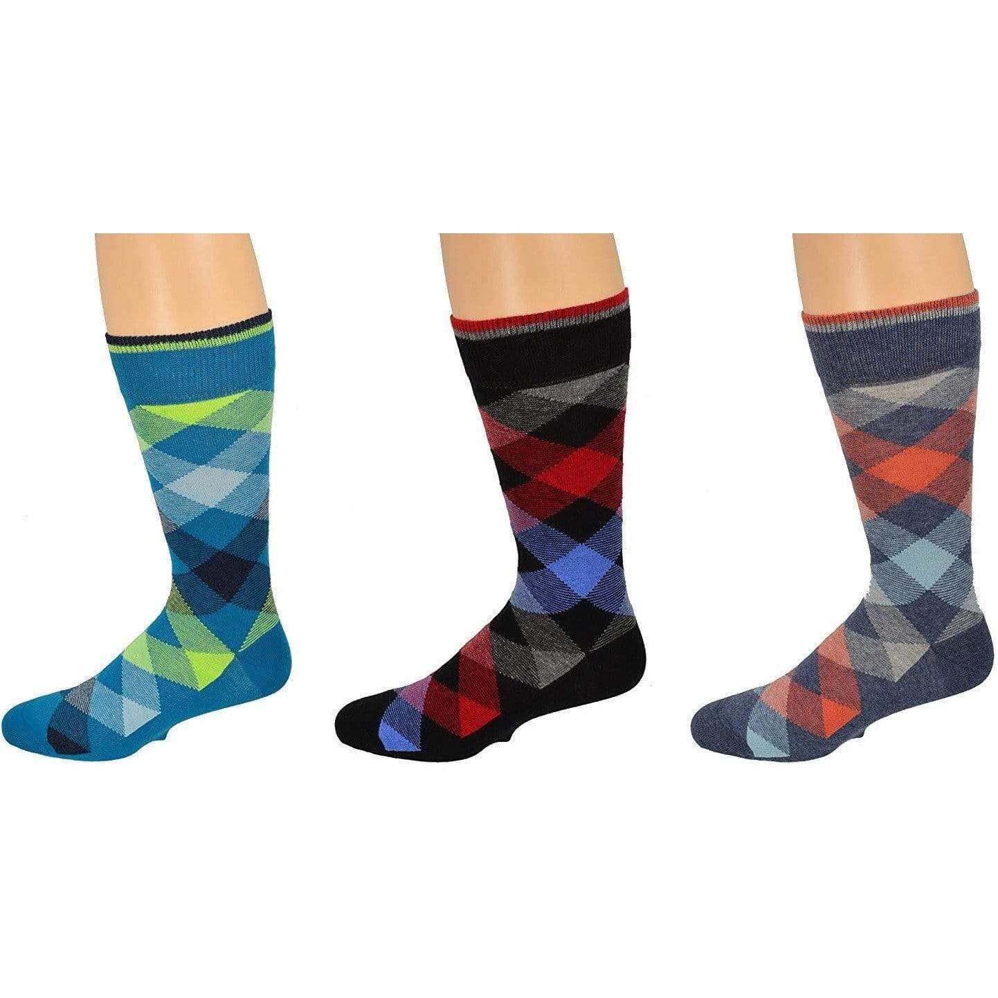 Men's Dressy Casual Socks in Soft, Combed Cotton Crew Multi-Pair Packs - Wear Sierra