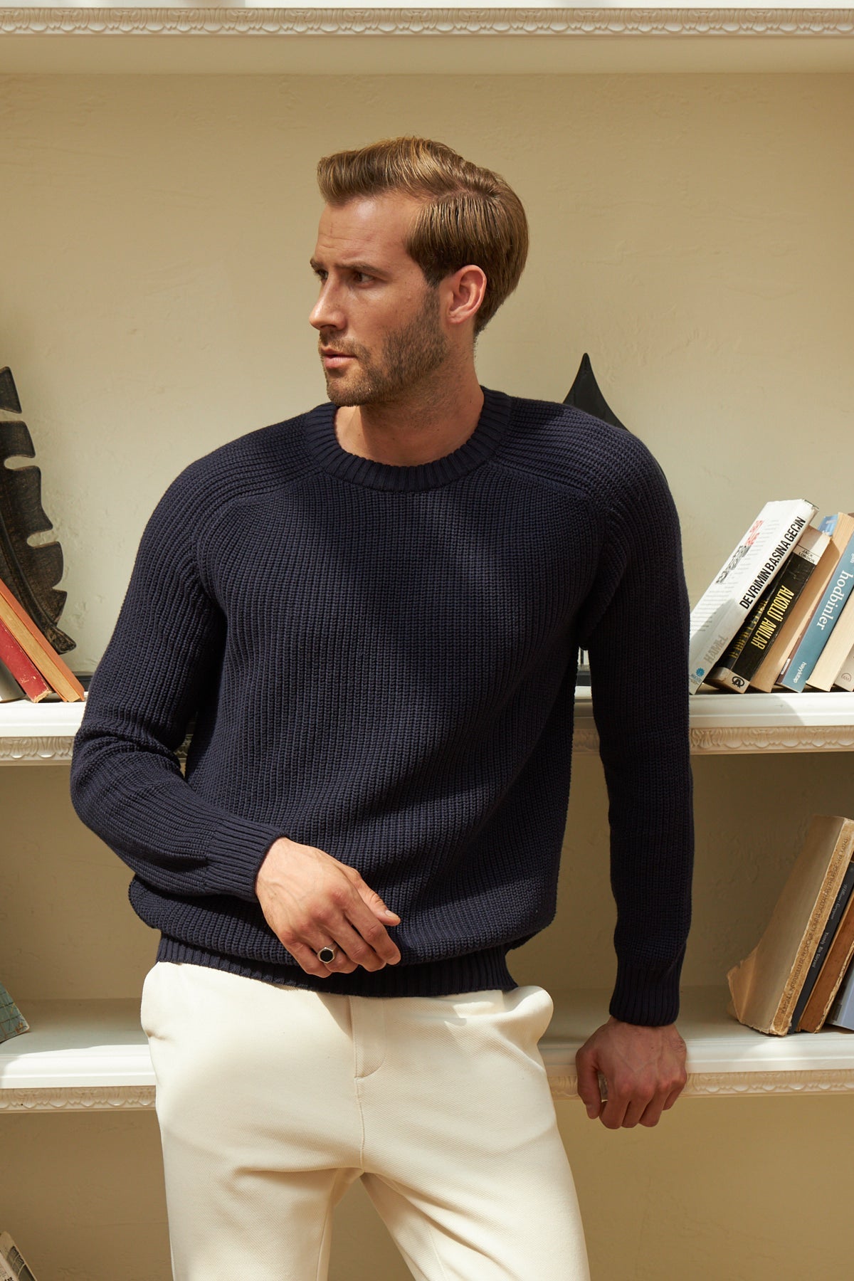 Men's Long-Sleeve Crewneck Mid-Weight Pullover Sweater in Many Popular Colors - Great Gift for Husband, Dad or Boyfriend - Wear Sierra