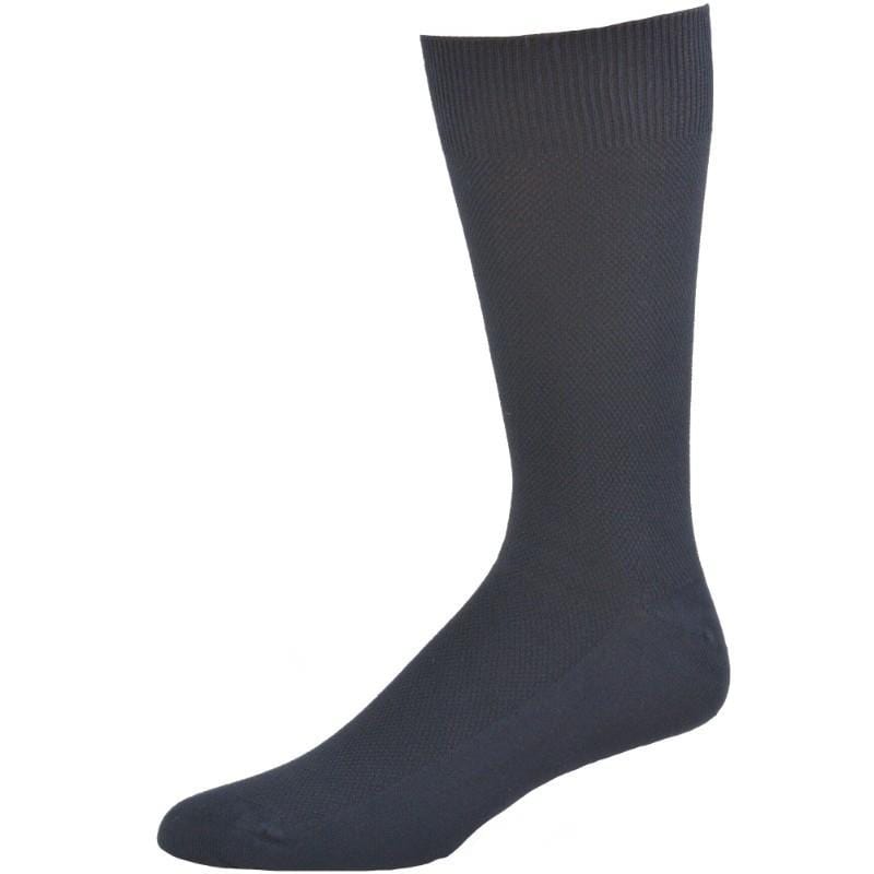 Men's Rayon Crew Silky Dress Socks Classy Solid Color Legwear in 1 Pair Packs - Wear Sierra