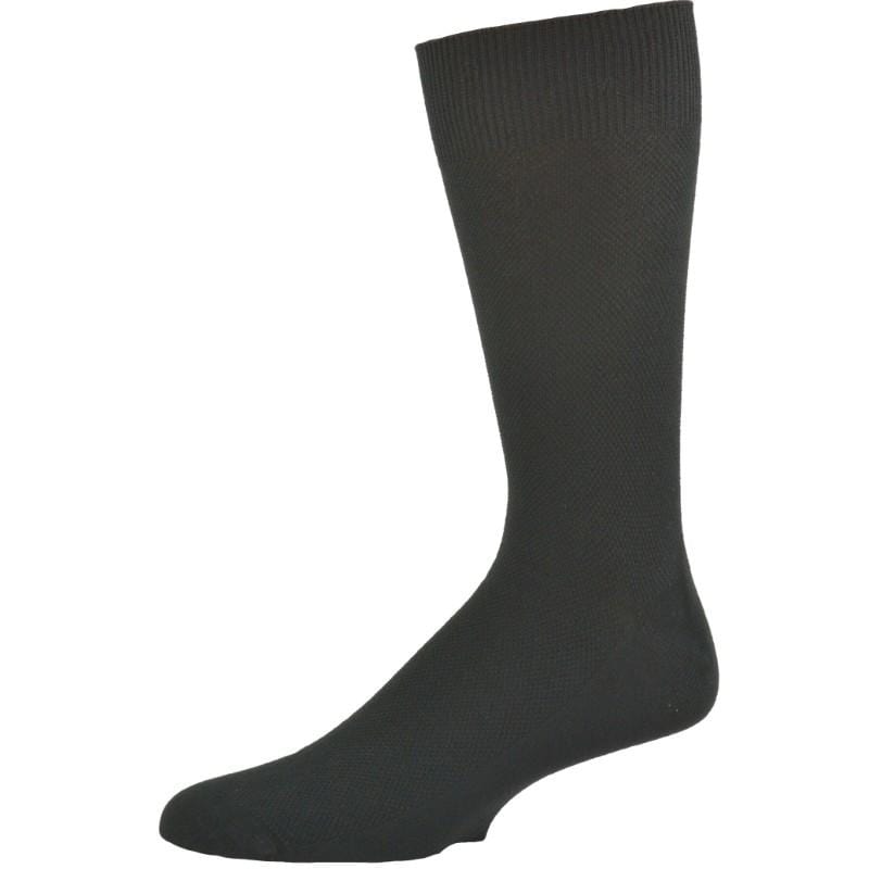 Men's Rayon Crew Silky Dress Socks Classy Solid Color Legwear in 1 Pair Packs - Wear Sierra