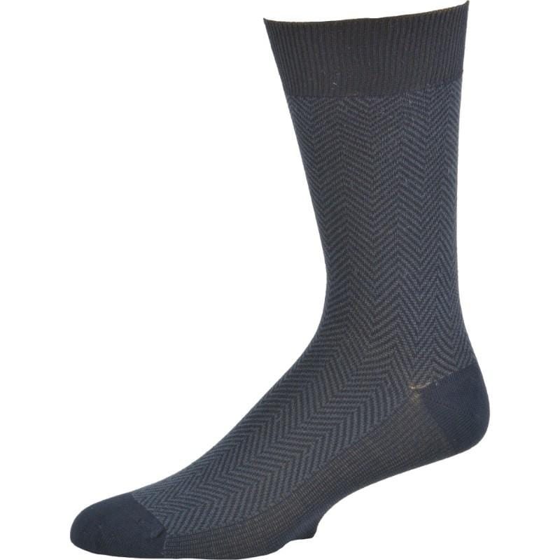 Men's Socks Dark Herringbone Design Crew 3 Pair Packs - Wear Sierra
