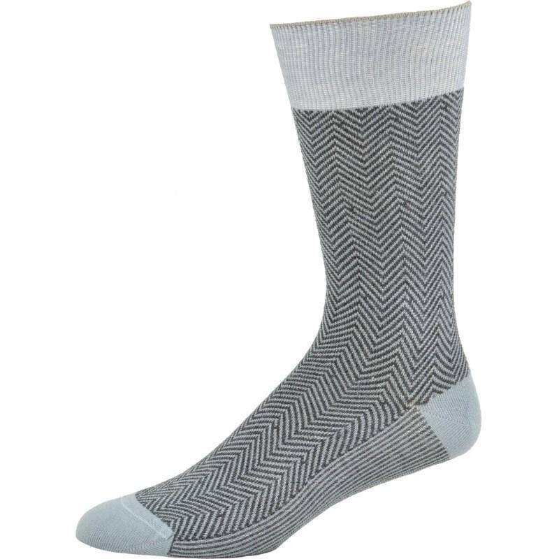 Men's Socks Dark Herringbone Design Crew 3 Pair Packs - Wear Sierra