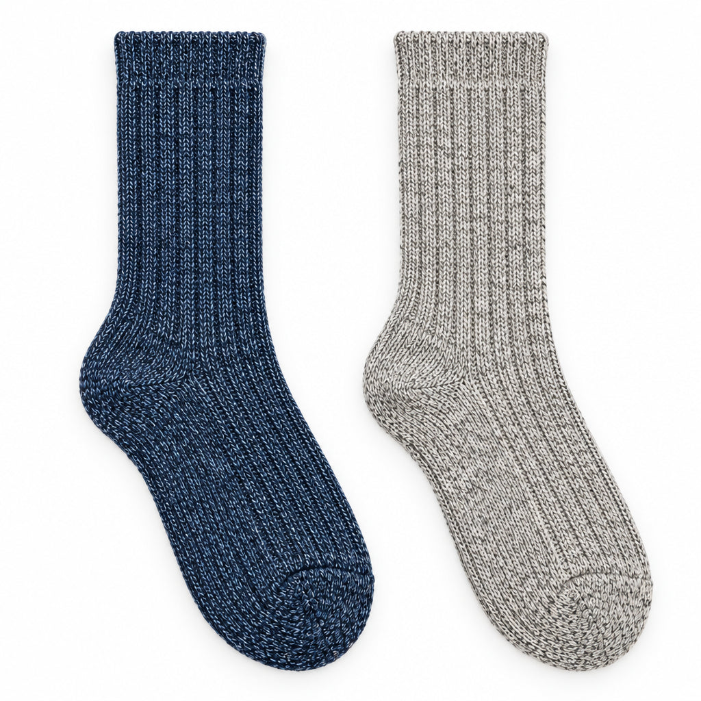 Men's Wool Crew Socks with Extra Wide Calf - Great for Outdoors - Wear Sierra