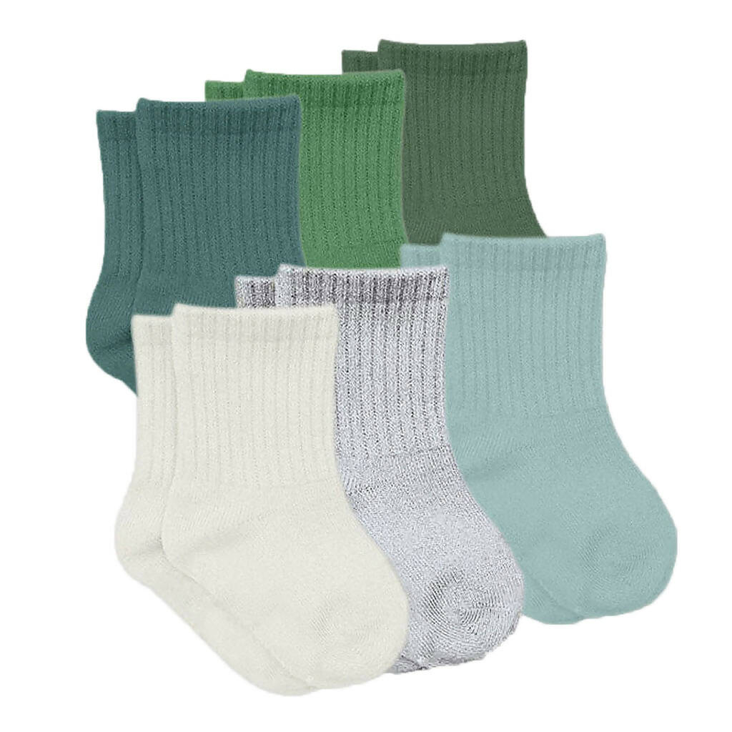 Newborn Unisex Cotton Ankle-Hi Socks Assorted 6 Pair Pack - Wear Sierra