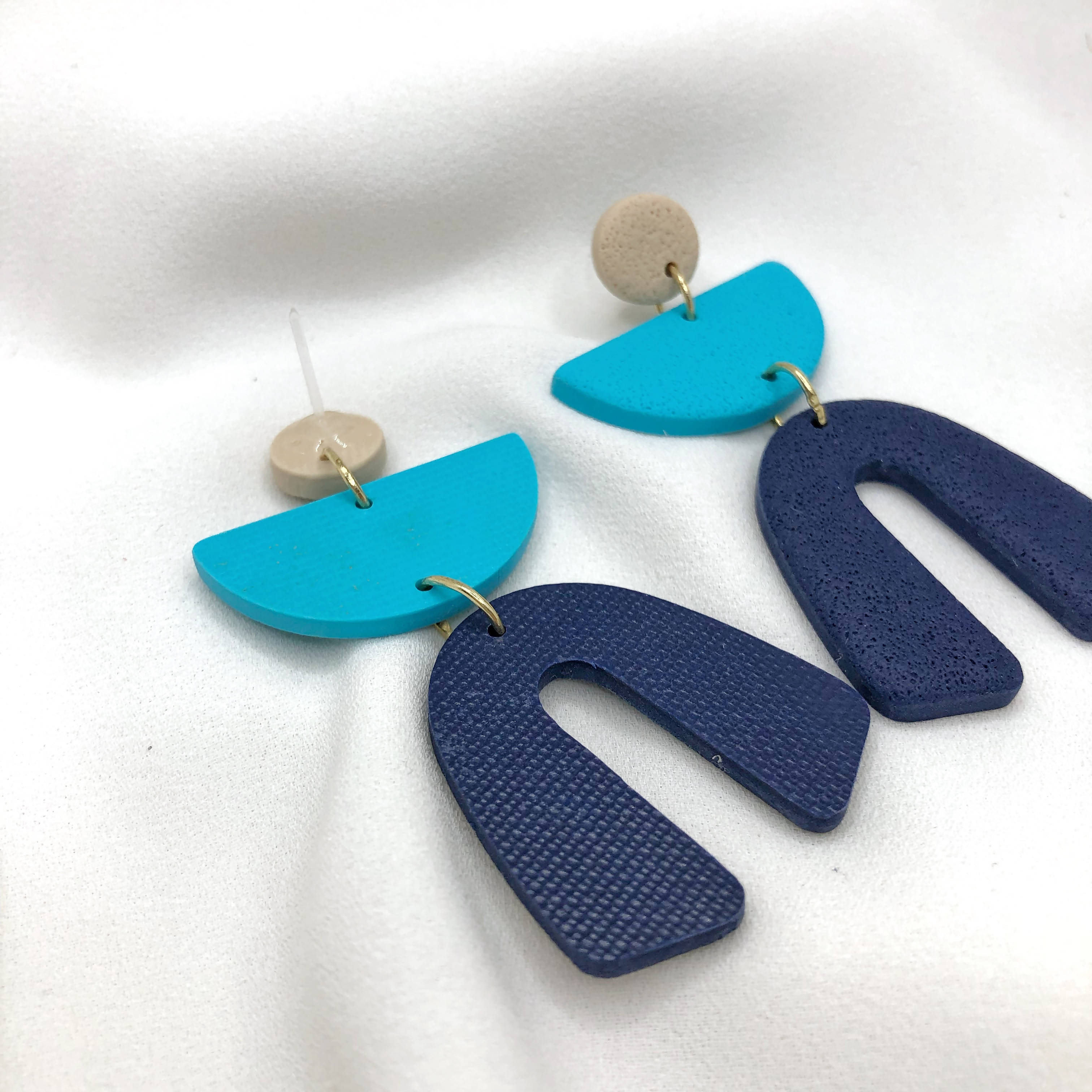 Blue Man Handmade Polymer Clay Earrings - Party Wear Earrings - Wear Sierra