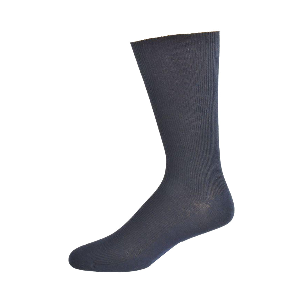 Diabetic True Rib Combed Cotton Crew Socks M11