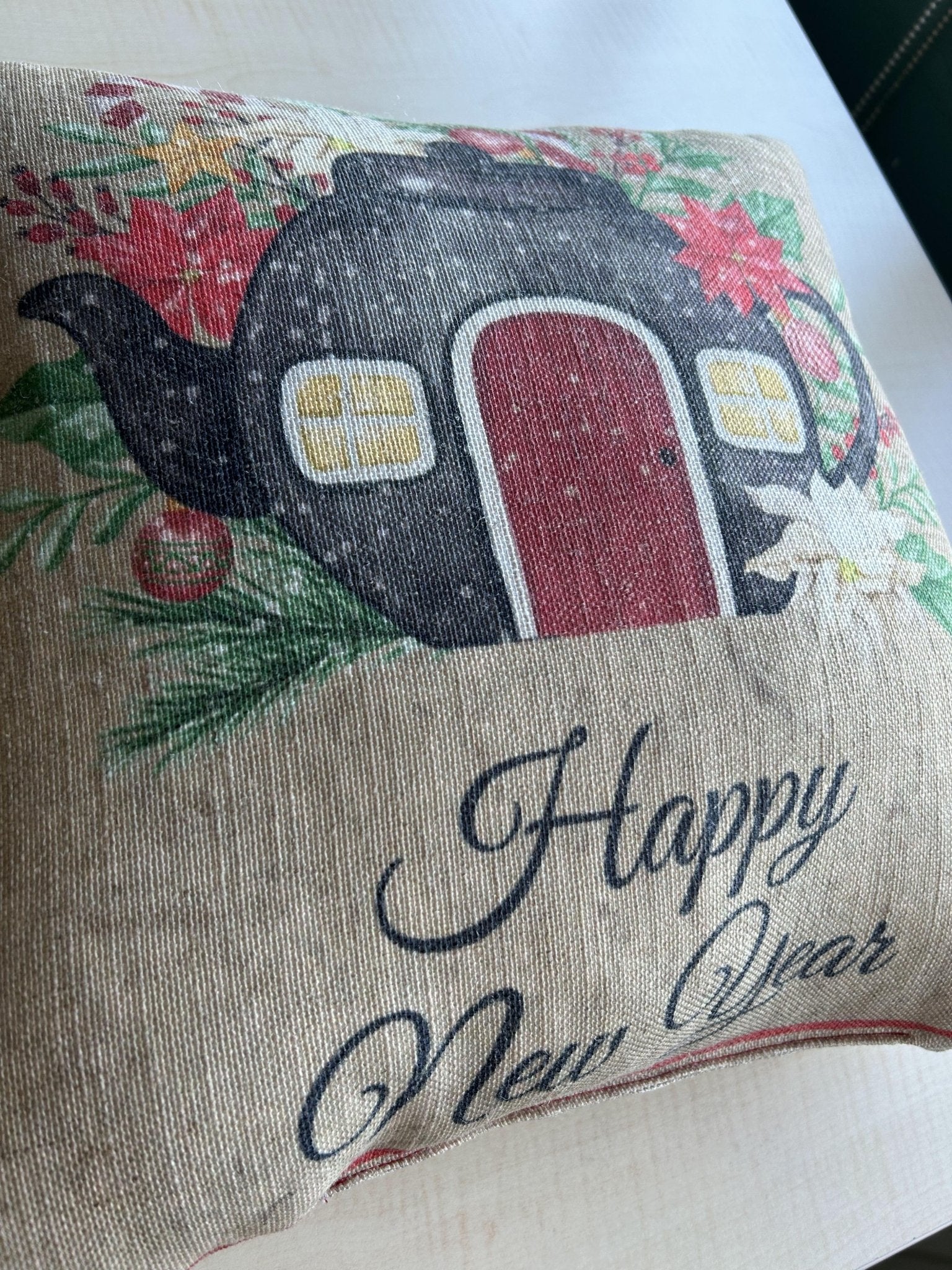 New Year Themed Pillow Cover for Holiday Decorating - Wear Sierra