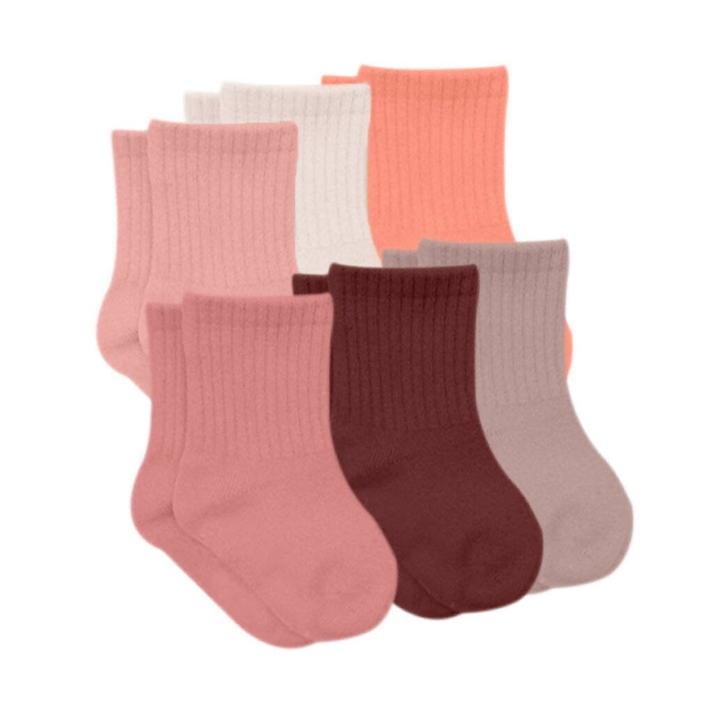 Newborn Girl's Cotton Ankle-Hi Socks - Wear Sierra