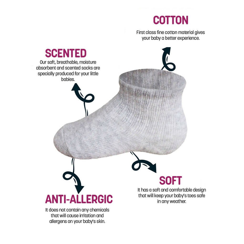 Newborn Girl's Cotton Ankle-Hi Socks - Wear Sierra