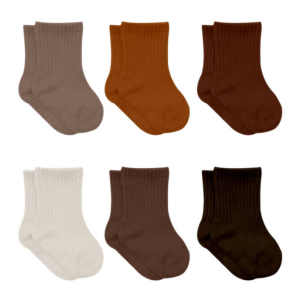 Newborn Girl's Cotton Ankle-Hi Socks - Wear Sierra