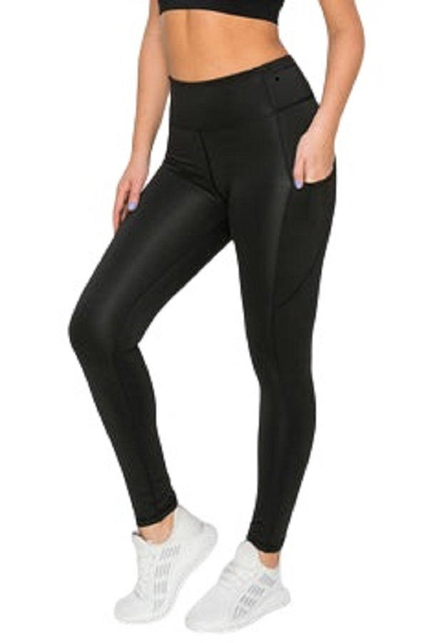 Being Runner Women Solid Ankle Length Yoga Non-transparent Tights Combo |  High Rise Stretchable Gym Workout Leggings | Plus Size Sportswear  Sweatpants With Pocket (Pack of 2 - Plain Black & Grey Bottom Black)
