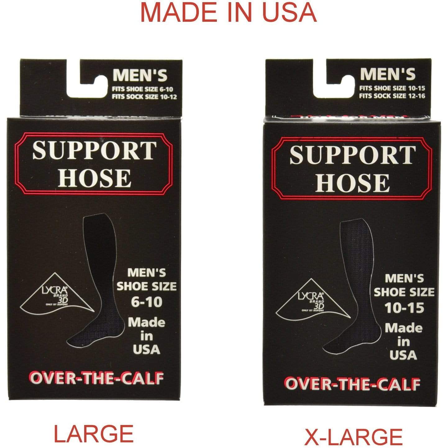 Nylon Compression Support Hose for Men (Knee High Socks 8-12 mmHg) - Wear Sierra