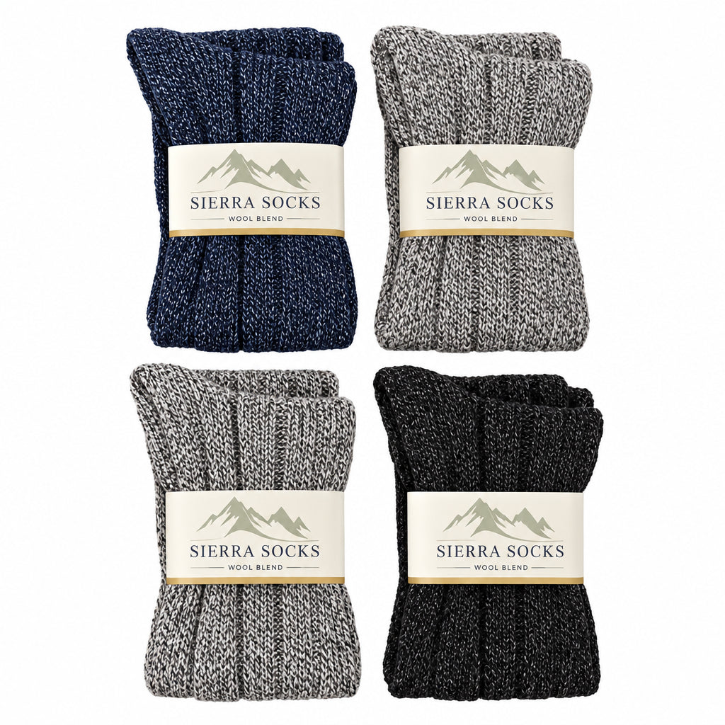 Over-The-Knee Wool Blend Socks for Women - Great for Outdoor Activities, Hiking, Skiing, Yard Work - Wear Sierra