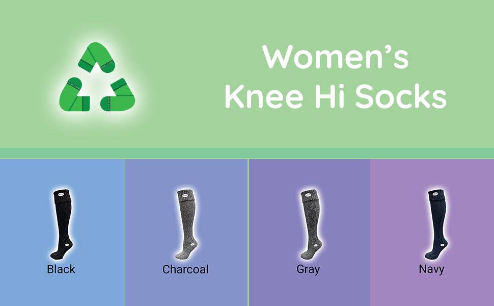 Over-The-Knee Wool Blend Socks for Women - Great for Outdoor Activities, Hiking, Skiing, Yard Work - Wear Sierra