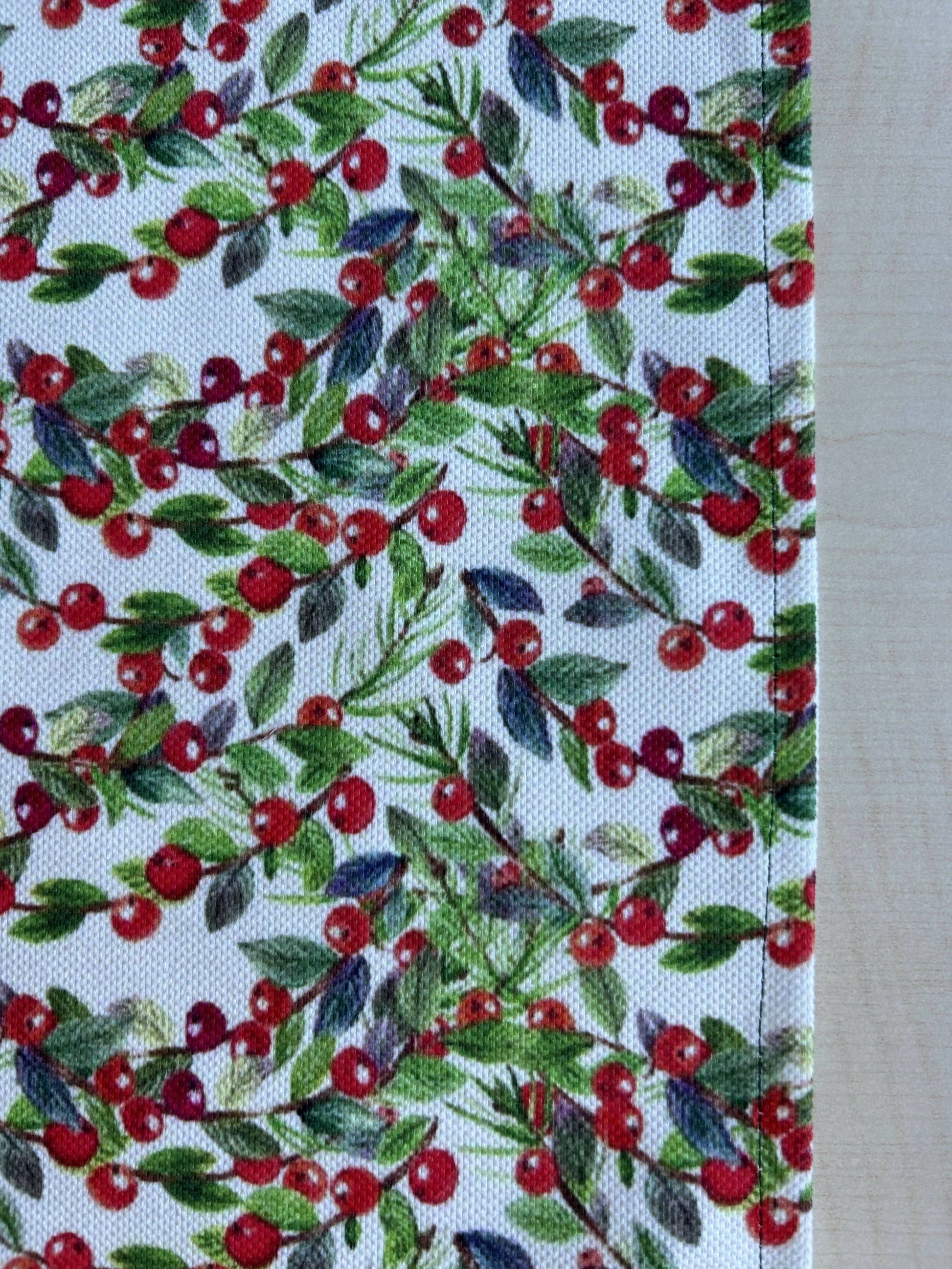 Holly Berry and Greenery Holiday Inspired Runner, Christmas, Rectangular, 17"x59" - Wear Sierra