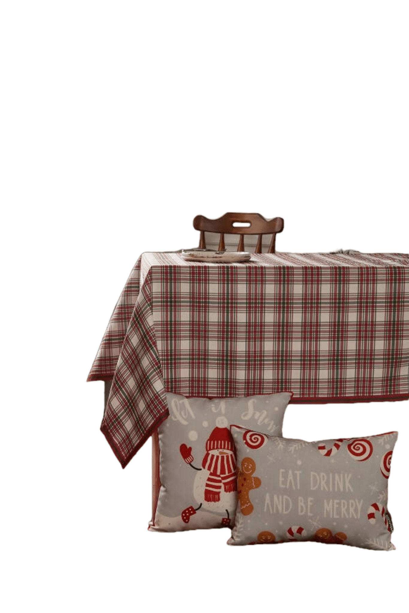 Plaid Holiday or Cookout Tablecloth, Rustic Rectangular 55"x86" Table Cloth - Wear Sierra