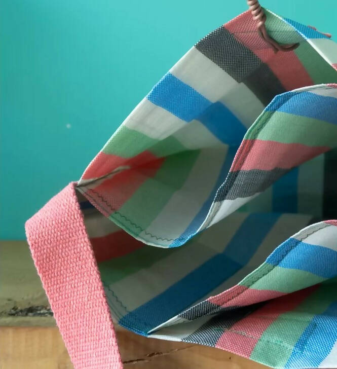 Reusable Large Shopping Bags, Colorful Planet Earth Friendly, Ecofriendly Handmade Bag for Work & Shopping - Wear Sierra
