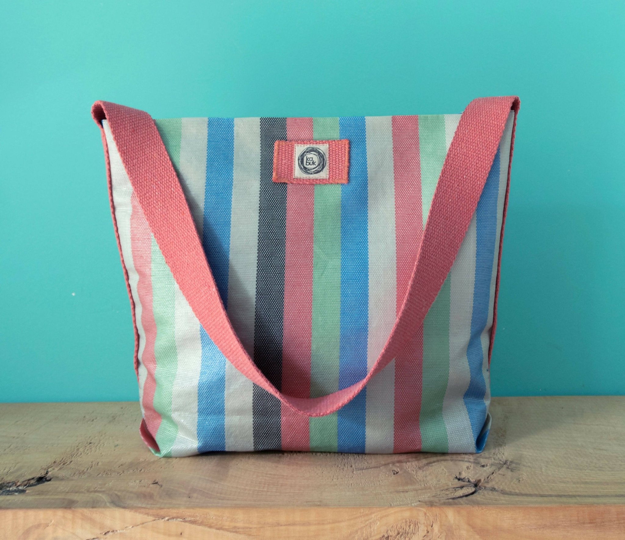 Reusable Large Shopping Bags, Colorful Planet Earth Friendly, Ecofriendly Handmade Bag for Work & Shopping - Wear Sierra