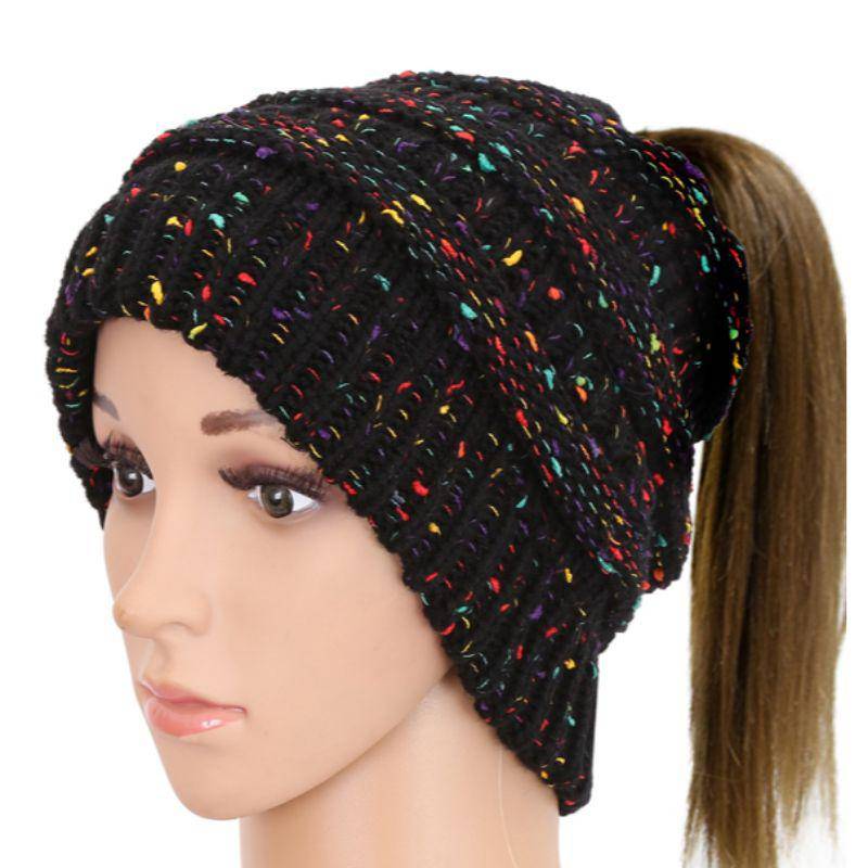 Sherpa Lined Ponytail Beanie for Women & Teens - Wear Sierra