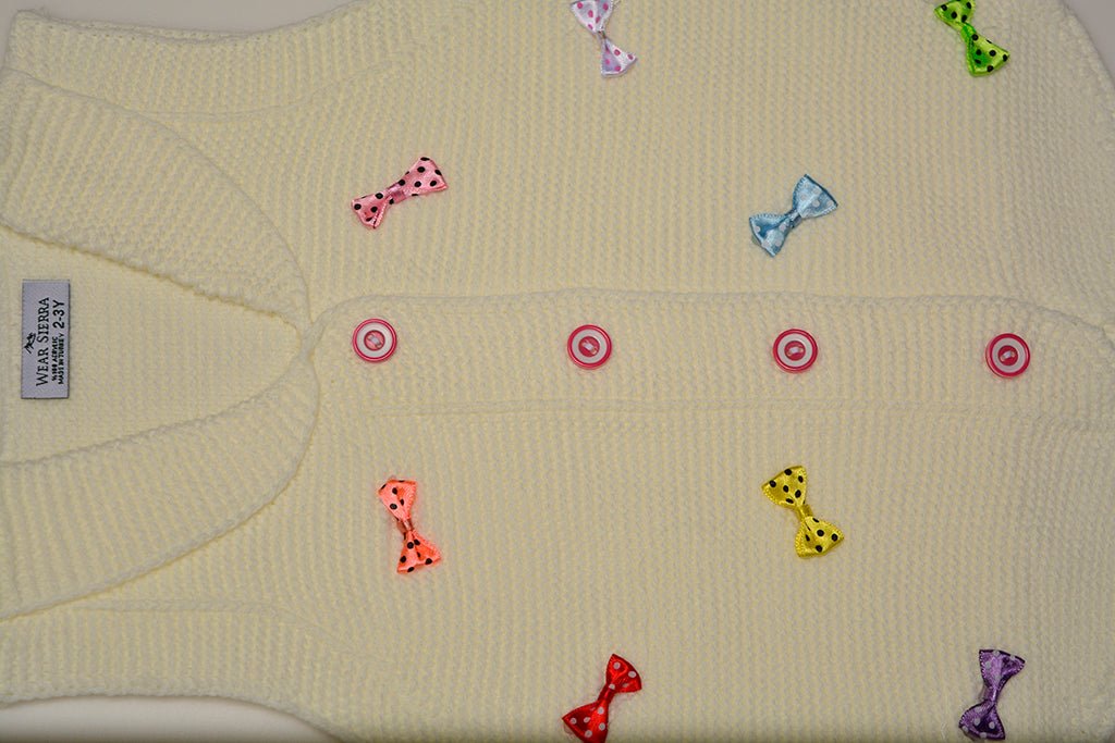 Sleeveless Sweaters For Girls - Button Front Vest for Infants and Toddlers - Wear Sierra