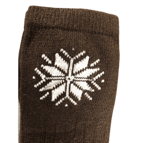 Snowflake Pattern Soft & Warm Acrylic Crew Women's Socks - Wear Sierra
