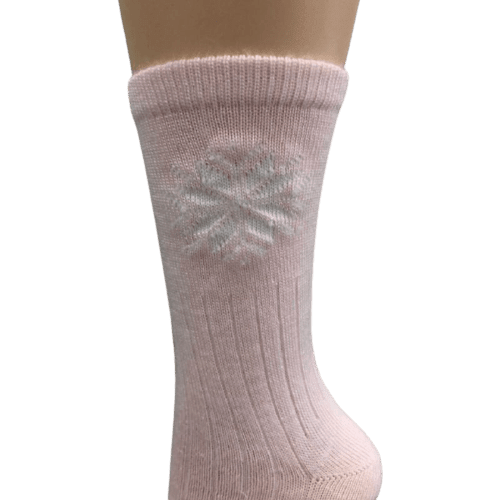 Snowflake Pattern Soft & Warm Acrylic Crew Women's Socks - Wear Sierra