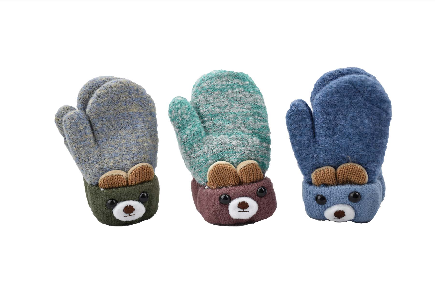 Soft Knit Mittens for Babies and Toddlers - Adorable Bear Cub Design - Wear Sierra