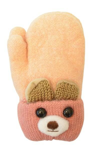 Soft Knit Mittens for Babies and Toddlers - Adorable Bear Cub Design - Wear Sierra