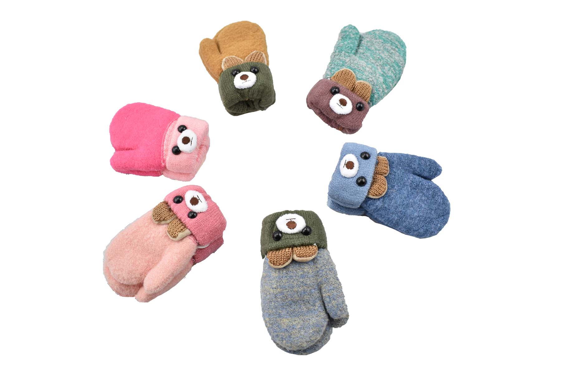 Soft Knit Mittens for Babies and Toddlers - Adorable Bear Cub Design - Wear Sierra