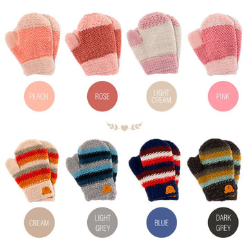 Soft Knit Mittens for Babies & Toddlers - Warm, Colorful Mittens for Boys or Girls - Wear Sierra