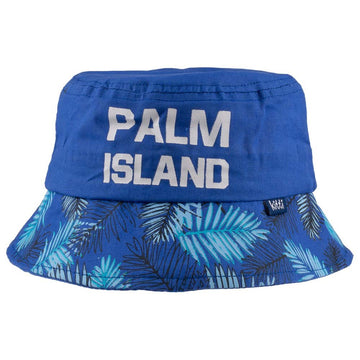 Summer Bucket Hat for Toddlers-Palm Island Artwork Kid Hat for 4-8 Year Old Children - Wear Sierra