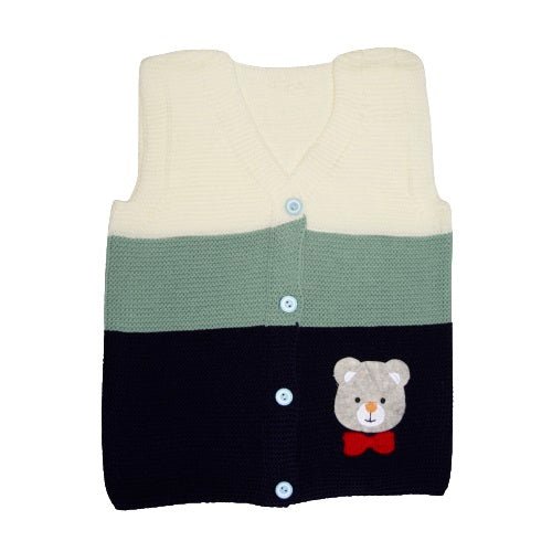 Sweater Vest for Baby & Toddlers, Button-Up Cardigan With Cute Bear - Wear Sierra