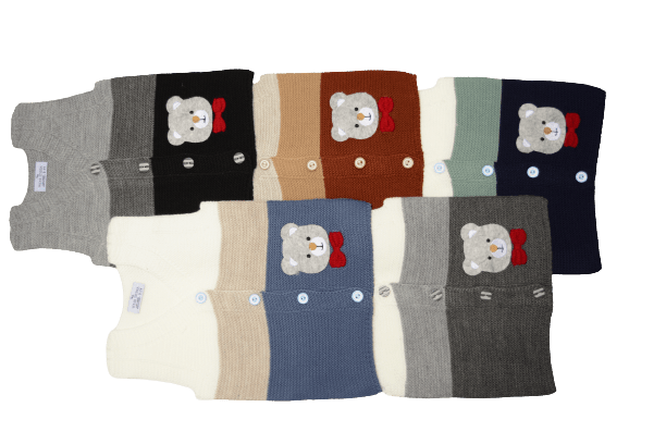 Sweater Vest for Baby & Toddlers, Button-Up Cardigan With Cute Bear - Wear Sierra