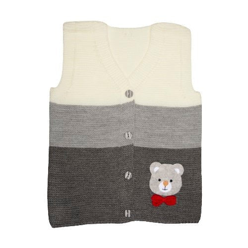 Sweater Vest for Baby & Toddlers, Button-Up Cardigan With Cute Bear - Wear Sierra