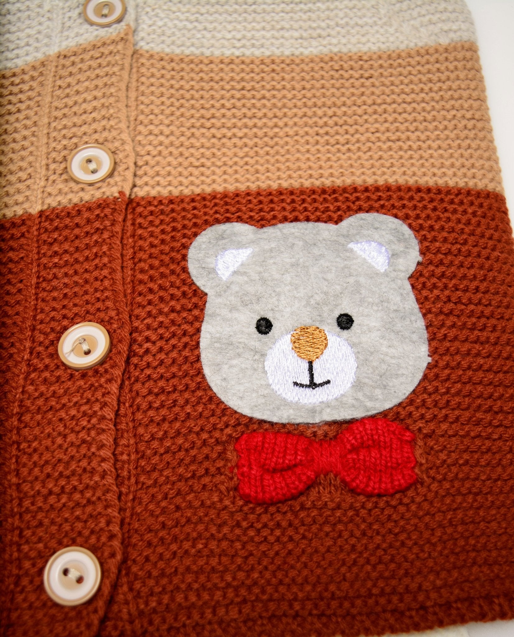 Sweater Vest for Baby & Toddlers, Button-Up Cardigan With Cute Bear - Wear Sierra