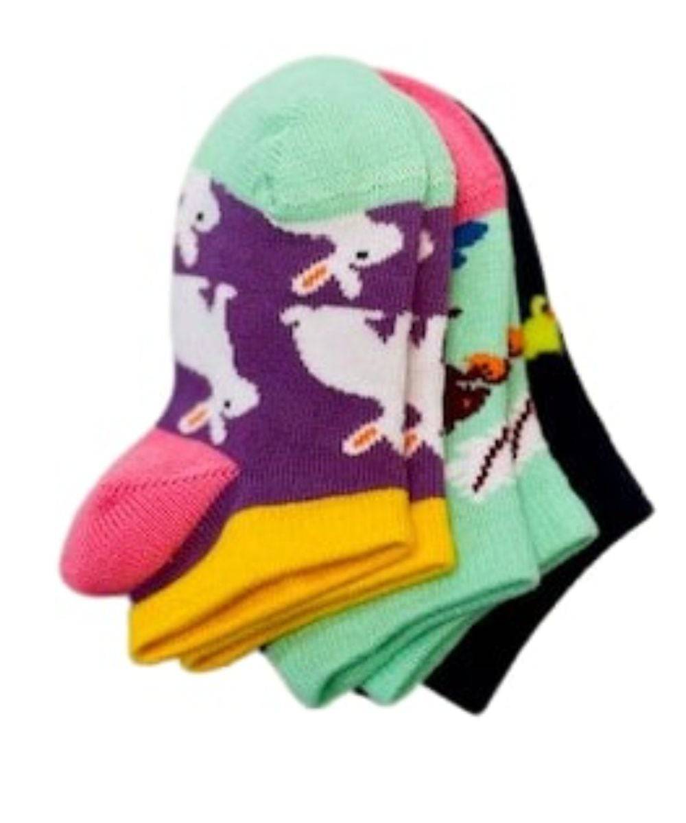 Toddler Colorful and Cute Cotton Ankle Socks in Cars, Foodie, Animals or Dots 3-Pair Packs - Wear Sierra