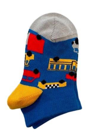 Toddler Colorful and Cute Cotton Ankle Socks in Cars, Foodie, Animals or Dots 3-Pair Packs - Wear Sierra