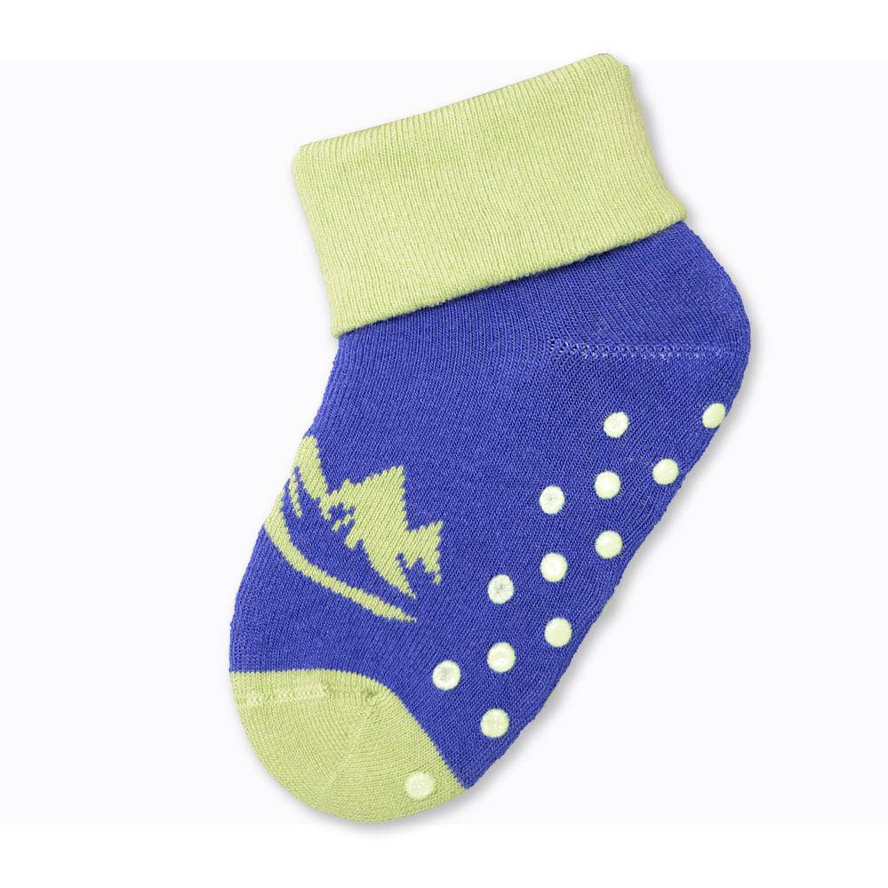Toddler Combed Cotton Turn Cuff Non-Slip Socks for Boys & Girls - Wear Sierra