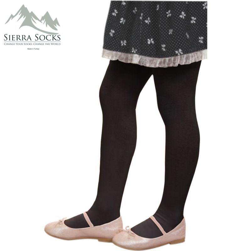 Toddler to Teen Tights Full Foot and Silky Smooth School or Dressy Legwear for Girls - Wear Sierra