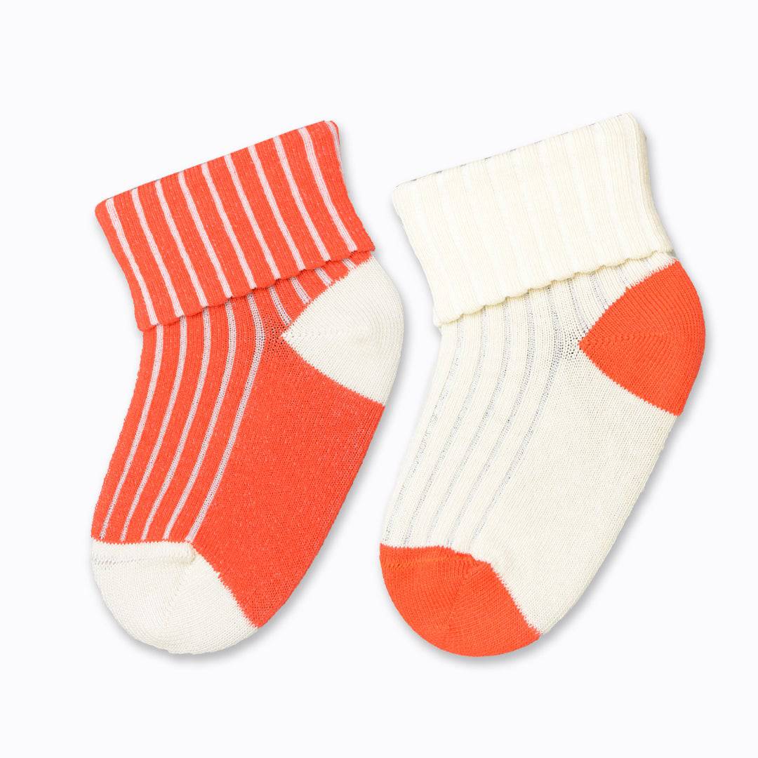 Toddler's Socks in Combed Cotton Ribbed Turn Cuff 2 - Pair Packs - Wear Sierra