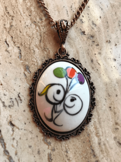 Turkish Artisan Made Ceramic Necklace Pendants - Friendship & Love Designs, Unique and One-of-A-Kind - Wear Sierra