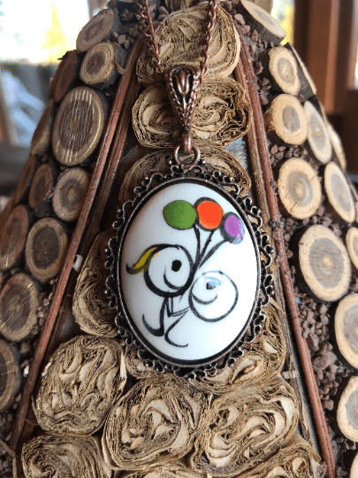 Turkish Artisan Made Ceramic Necklace Pendants - Friendship & Love Designs, Unique and One-of-A-Kind - Wear Sierra