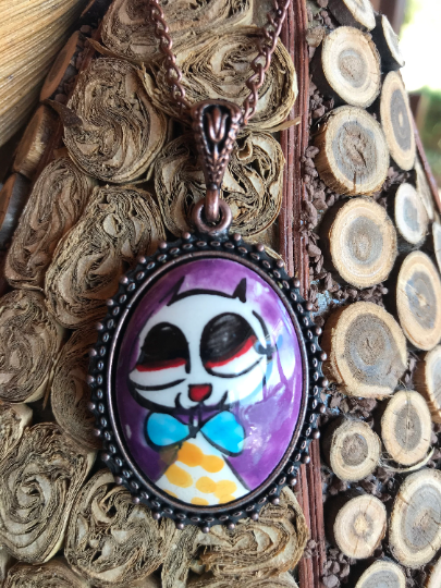 Turkish Made Cini Ceramic Necklace - Owl or Cats Themed Necklace - Wear Sierra