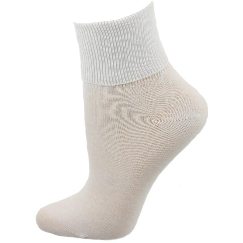 Women's 100% Combed Cotton Ankle Turn Cuff 3 Pair Pack - Loose Fitting Socks, Perfect for Diabetics and Edema - Wear Sierra