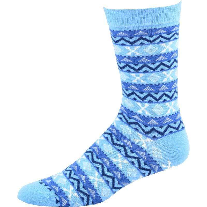 Women's Acrylic Fairisle Style Crew Socks - Available in 2 Pair Packs - Wear Sierra