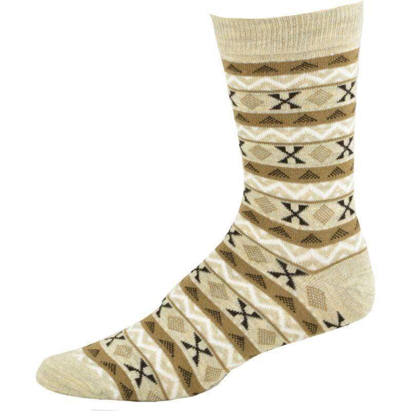 Women's Acrylic Fairisle Style Crew Socks - Available in 2 Pair Packs - Wear Sierra
