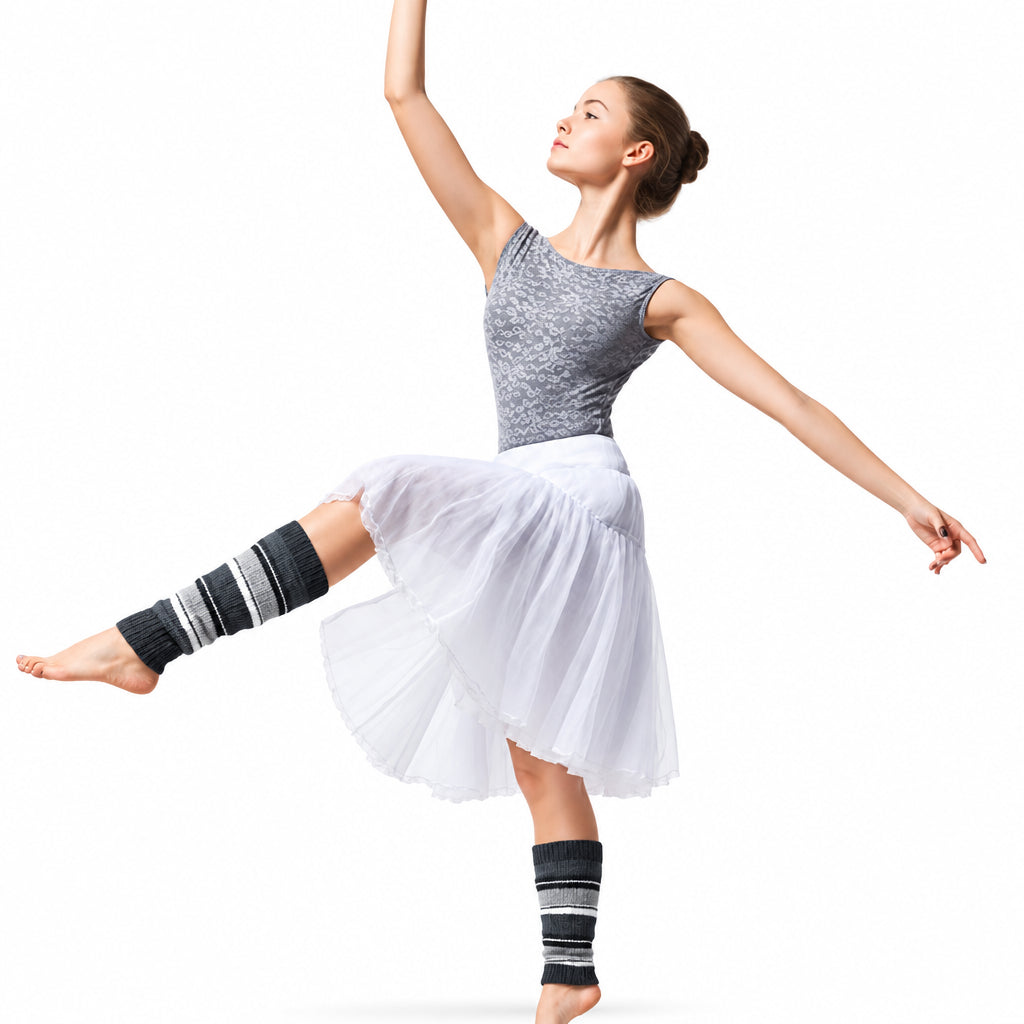 Women's and Girls' Striped Lambs Wool Leg Warmers - Wear Sierra