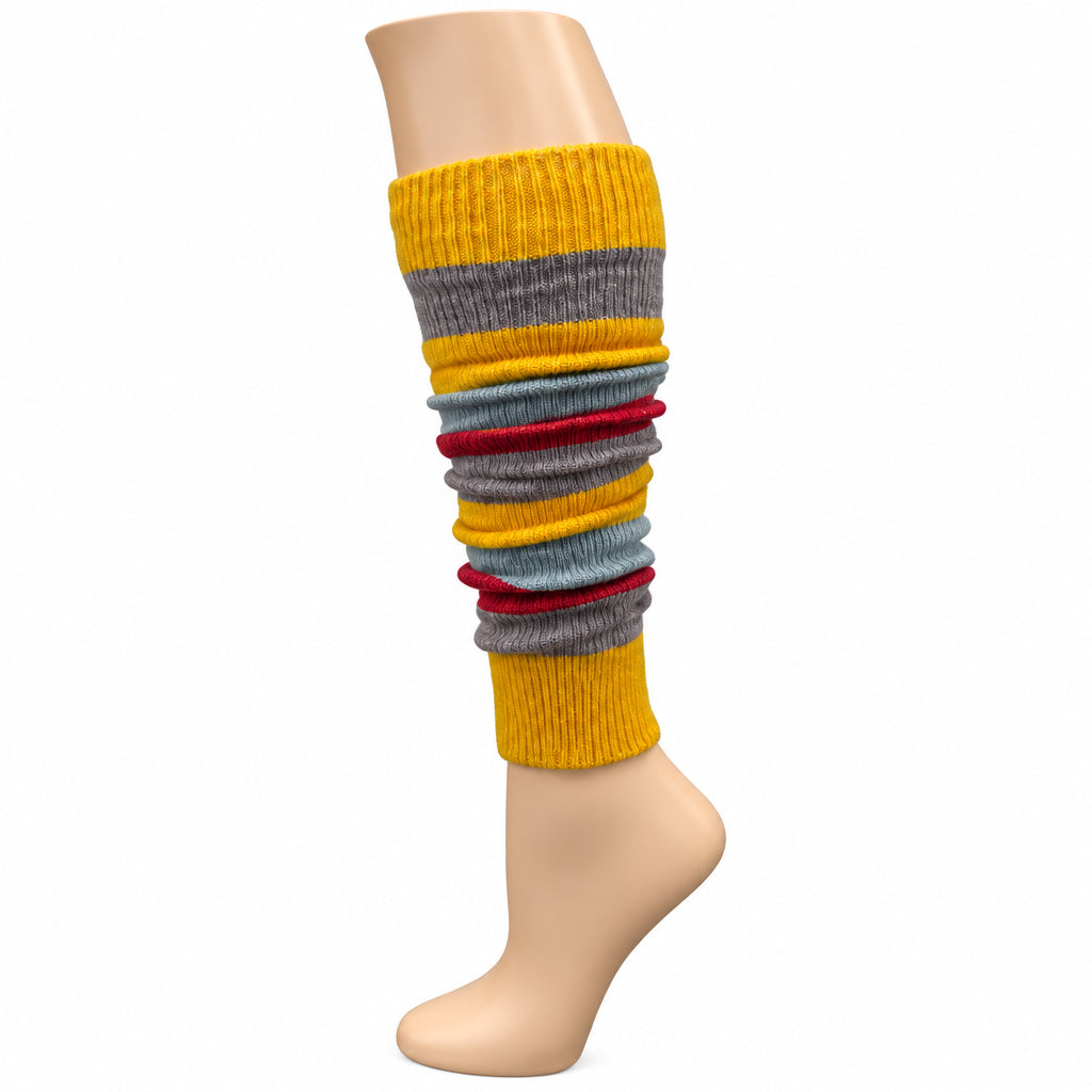 Women's and Girls' Striped Lambs Wool Leg Warmers - Wear Sierra